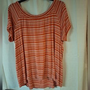 Striped Orange Women's Top